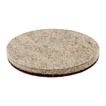 Круг полірувальний MASTERTOOL на липучці з натуральної повсті жорсткий вологостійкий 6 мм Ø 100 мм набір 5 шт.