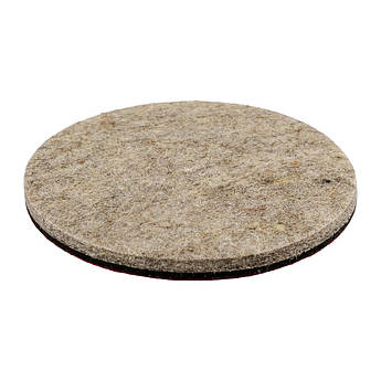 Круг полірувальний MASTERTOOL на липучці з натуральної повсті жорсткий вологостійкий 6 мм Ø 125 мм набір 5 шт.