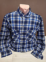 Сорочка чоловіча Glo-story 54-64 р Утеплена чоловіча сорочка Картата сорочка чоловіча Сорочка на флісі