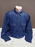 Сорочка чоловіча Glo-story 54-64 р Утеплена чоловіча сорочка Картата сорочка чоловіча Сорочка на флісі, фото 4