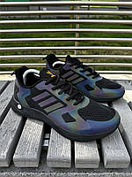 Мужские стильные кроссовки Adidas Run Falcon (Хамелеон) р 41-46. Мужские кроссовки Адидас черные, для спорта