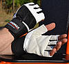 Рукавички для фітнесу MadMax MFG-269 Professional White L, фото 5