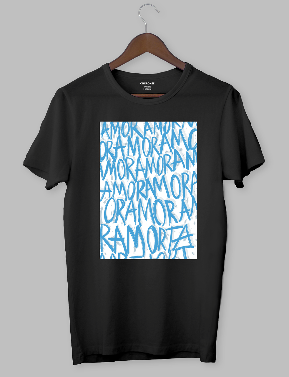 Крута футболка з прикольним принтом "AMORE Blue"