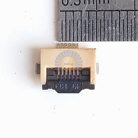 Роз'єм для ноутбука 6pin 0.5 mm ( Flip type) — Оригінал демонтаж