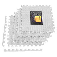 Килимок пазл мат EVA м'яке покриття для підлоги 120х120х1cм коврик для ігрових кімнат Білий