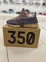 Мужские кроссовки Adidas Yeesy Boost 350 коричневые с серым