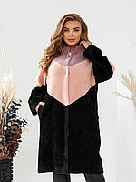 Женское пальто из шерсти альпаки батал №370