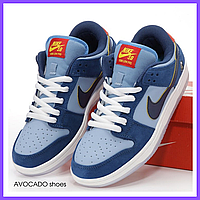 Кроссовки женские и мужские Nike SB Dunk Low Pro x Why So Sad? / кеды Найк СБ Данк голубые синие 38