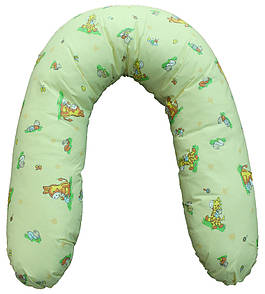Подушка для вагітних і годування 150 см + знімний чохол Різні кольори Зелений