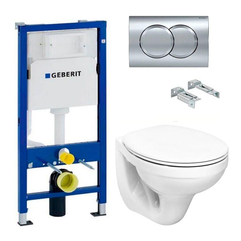 Комплект Geberit Duofix Pro 20 118.315.21.2: інсталяція Geberit Delta з унітазом Idol із сидінням, фото 1