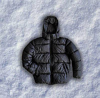 Мужская куртка зимняя пуховик теплый зима осень черный