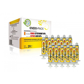 ENDO-PACK - шприци для промивання 20 шт. CITRIC ACID ( Лимонна кислота ) 40%