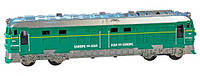 Поезд игрушка, зеленый локомотив, со светом и звуком, BIG MOTORS