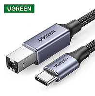 Кабель UGREEN USB-C (Type C) to USB type B 2.0 для принтера, сканера, МФУ фортепиано US370 1м