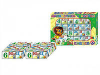 Дитячі ігрові кубики з літерами і цифрами Український алфавіт, 24 кубика, Технок