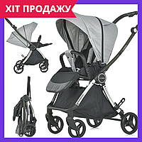 Детская коляска книжка прогулочная El Camino ME 1078 VERSA Melange Gray серый