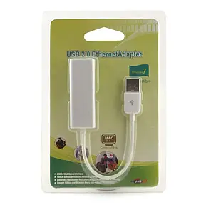 Адаптер USB / LAN (со шнуром) USB сетевая карта адаптер LAN ethernet RJ45, фото 3