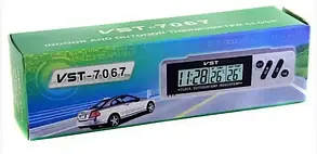 Автомобільний годинник із термометром VST-7067, фото 2