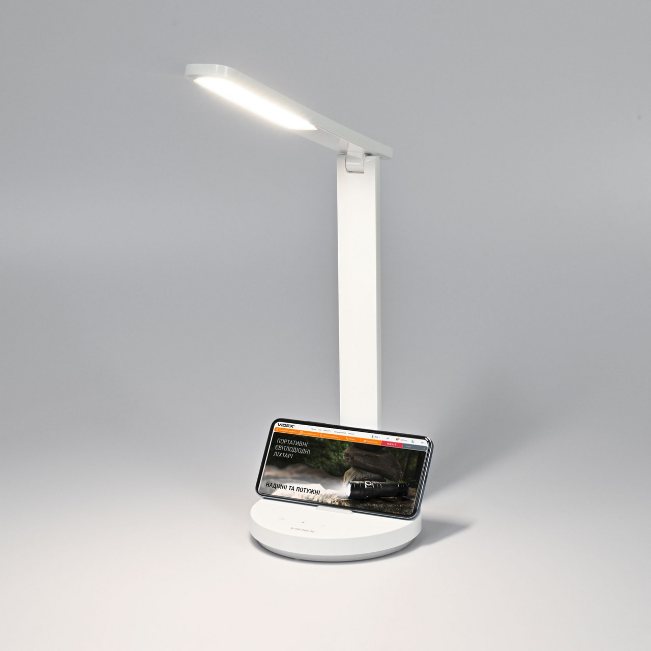 LED лампа настольная со встроенным аккумулятором (Li-ion 3.7В, 2600мАч) 5W 1800-5000K белая - фото 3 - id-p1977884374