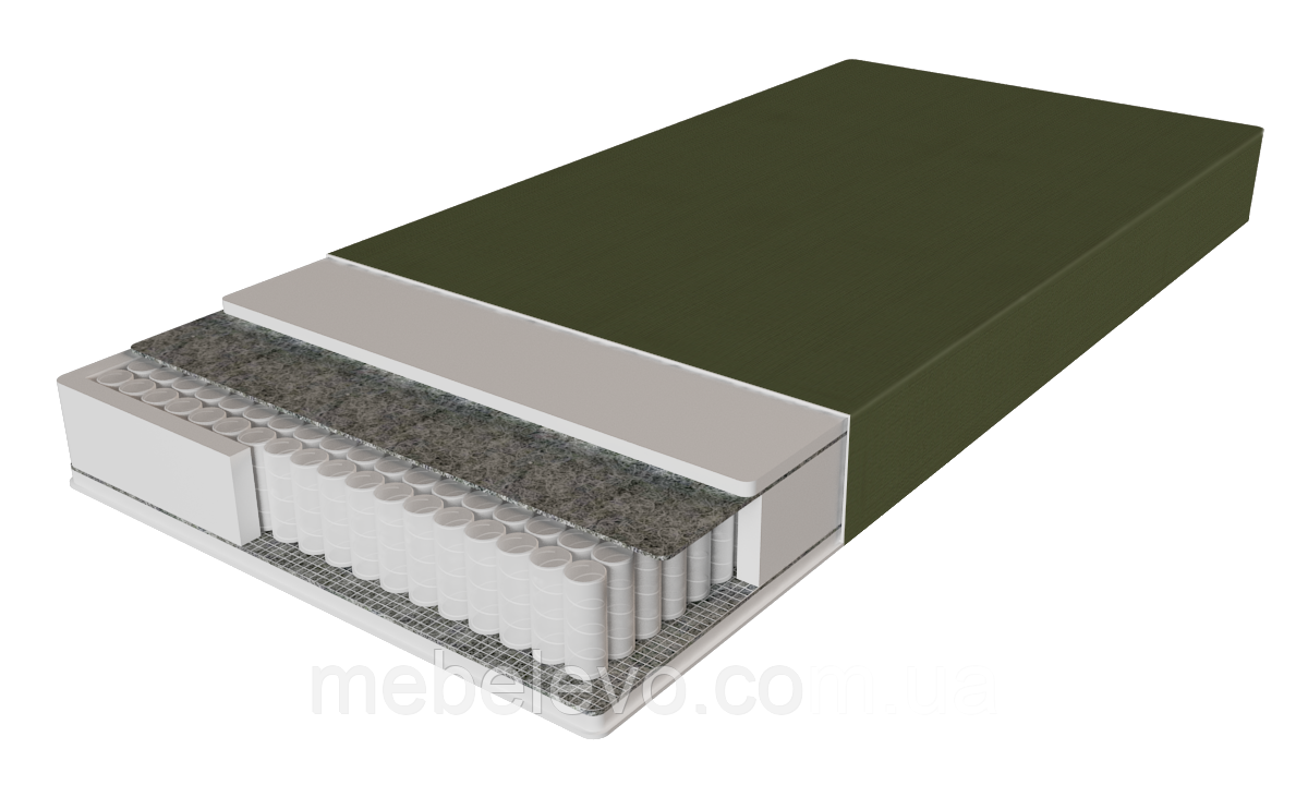Матрац Ortomed Lux / Ортомед Люкс ЕММ h18 медичний прогумований чохол незалежні пружини