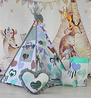 Вігвам та аксесуари великий ігровий намет для дітей БОНБОН Пірати Карибського моря, кошик, Капелюх Пірата, фото 3