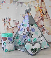 Вігвам та аксесуари великий ігровий намет для дітей БОНБОН Пірати Карибського моря, кошик, Капелюх Пірата, фото 4