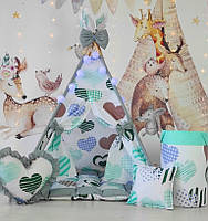 Вігвам та аксесуари великий ігровий намет для дітей БОНБОН Пірати Карибського моря, кошик, Капелюх Пірата, фото 5