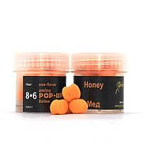 Бойли плаваючі Grandcarp Amino Pop-Up Honey (Мед) 8x6mm 15шт (PUP517)