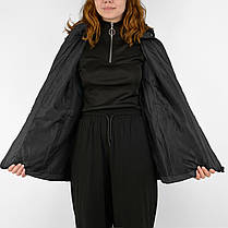 Жіноча демісезонна стьобана куртка на синтепоні з капюшоном Tovta (Угорщина) L-5XL Чорний, фото 4