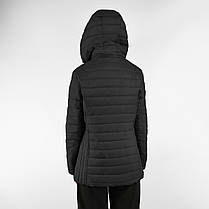 Жіноча демісезонна стьобана куртка на синтепоні з капюшоном Tovta (Угорщина) L-5XL Чорний, фото 5