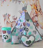 Намет дитячий Вігвам для дітей курінь для ігор БОНБОН Пірати Карибського моря, кошик, Капелюх Пірата, комплект