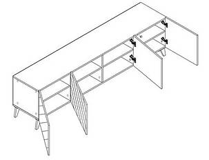 Тумба під телевізор Холлі 2,0 535х2000х400мм дуб артизан   Світ Меблів, фото 2