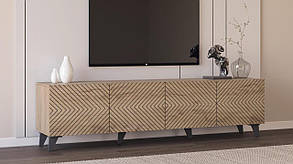 Тумба під телевізор Холлі 2,0 535х2000х400мм дуб артизан   Світ Меблів, фото 3