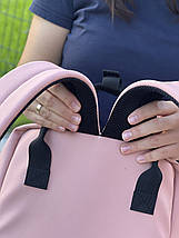 Жіночий рюкзак Канкун, комбінований в екошкірі з відділенням для ноутбука, фото 3