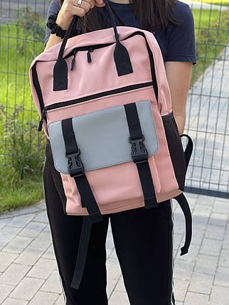 Жіночий рюкзак Канкун, комбінований в екошкірі з відділенням для ноутбука, фото 2