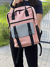 Жіночий рюкзак Канкун, комбінований в екошкірі з відділенням для ноутбука
