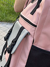 Жіночий рюкзак Канкун, комбінований в екошкірі з відділенням для ноутбука, фото 3
