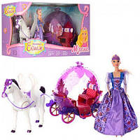 Игрушка карета с лошадью, Карета принцессы, Кукла с лошадью и каретой со звуком