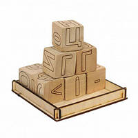Набор деревянных кубиков для детей, Украинский Алфавит
