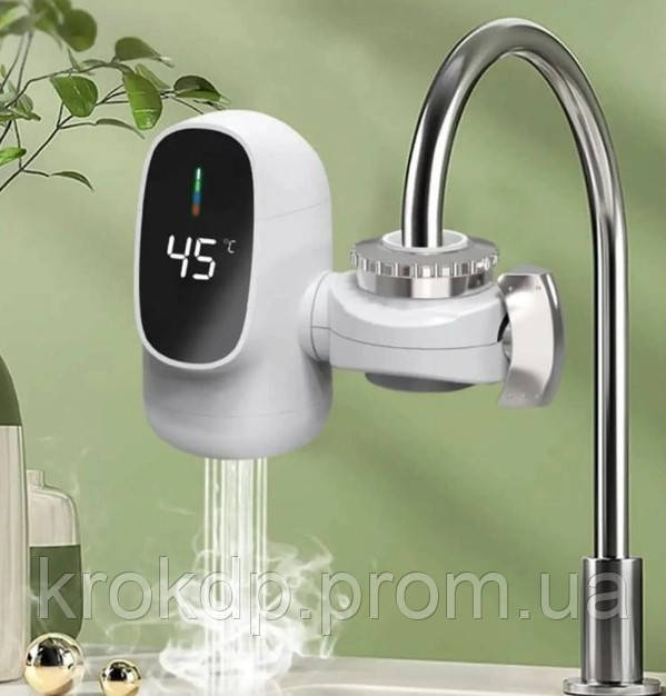 Проточний водонагрівач Water Heater ZSW насадка кран для кухні LCD дисплеєм 3 кВт Міні бойлер електричний