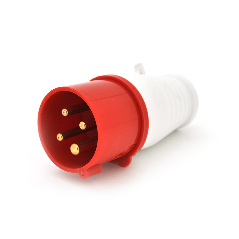 Вилка кабельна SF-014, 4 контакту, 3Р + E, 16А, 380V, IP44, фото 1