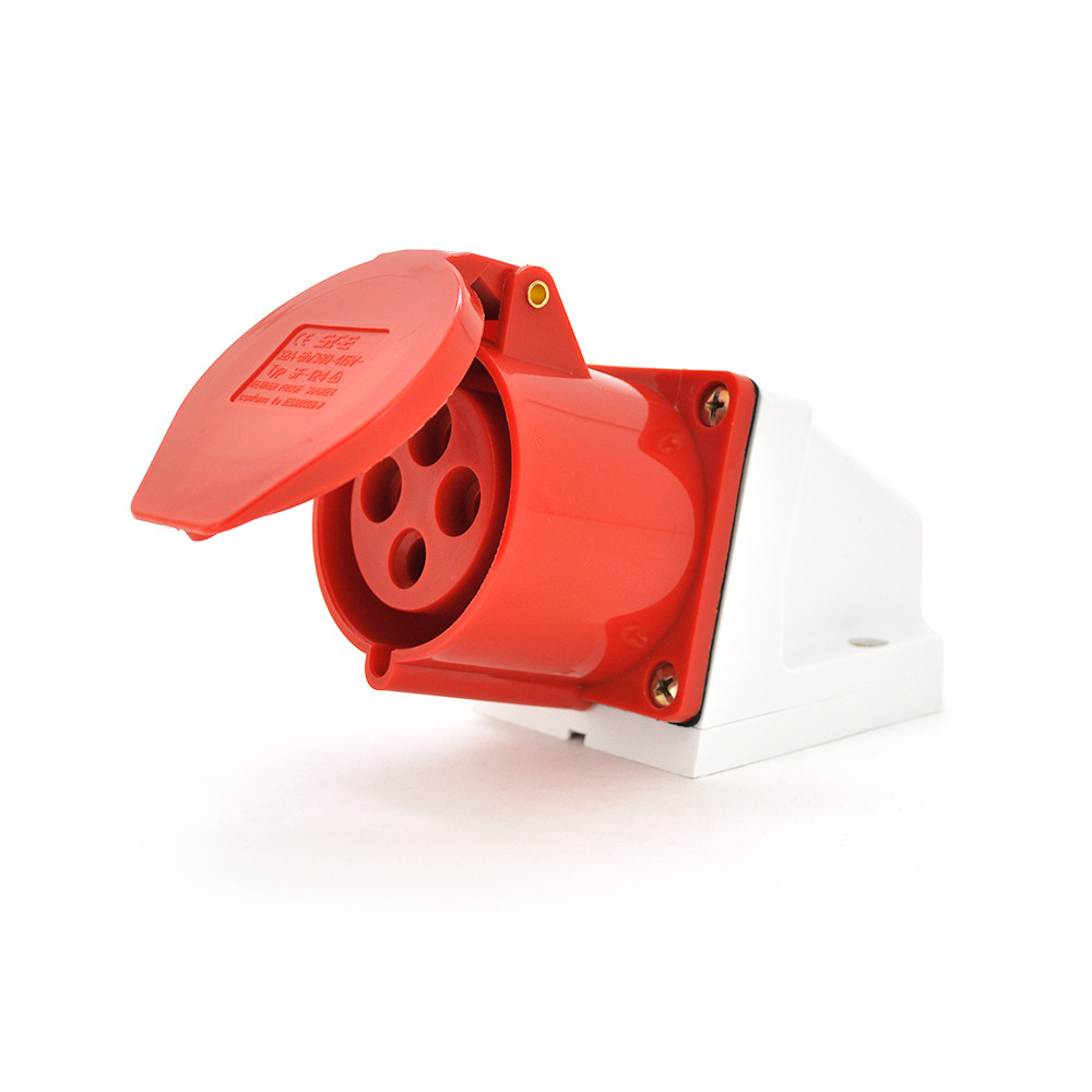 Розетка кабельна накладна SF-124, 4 контакту, 3Р + E, 32А, 380V, IP44, фото 1