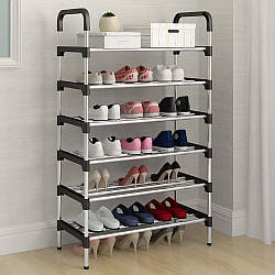 Полиця для взуття, 6 ярусів, 105х54х25см, New shoe rack / Стійка-органайзер для зберігання взуття