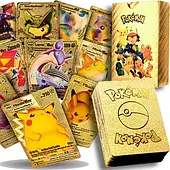 ЗОЛОТІ КОЛЕКЦІОННІ КАРТИ POKEMON GOLD 55 ШТ