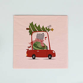 Серветки Дитячі Паперові для Сервіровки на Новий рік 40*40 см - 10 шт