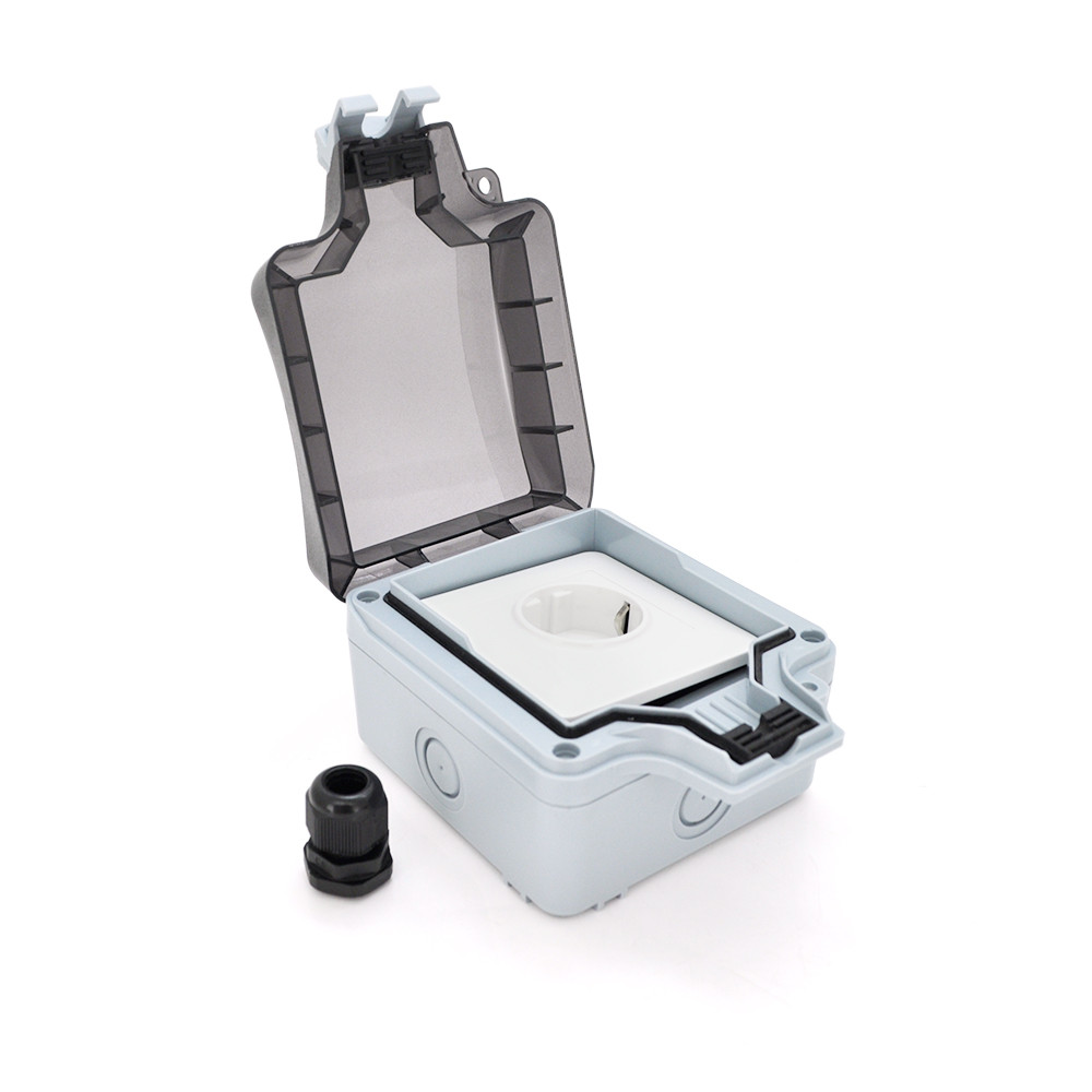 Водонепроникна настінна зовнішня розетка, 16A / 250V, IP66, фото 1