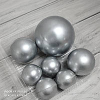 Набір шоколадних срібних кульок 7 шт