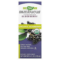 Органический сироп с черной бузиной Nature's Way "Sambucus Standardized Elderberry Organic Syrup" (120 мл)