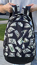 Принтовий функціональний рюкзак School класичної форми з великою кількістю відділень на  30л, фото 2
