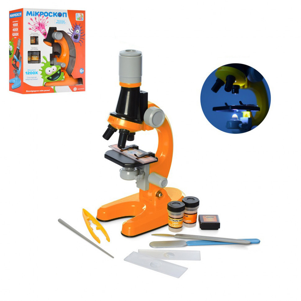 Игрушка микроскоп для ребенка (Оранжевый) - Игрушечные микроскопы - фото 1 - id-p1977948348